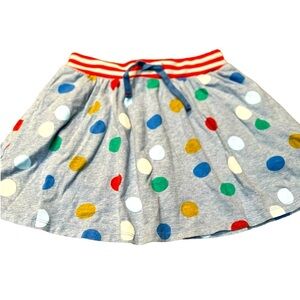Mini Boden Gray Skort with Colorful Polka Dots
